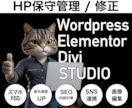 WordPress|HP|保守管理&修正いたします Elementor|STUDIOサイト保守&修正サポート イメージ1
