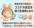 画面共有で即解決⭐️ココナラ設定を横で直接教えます 実績6千件超の心理カウンセラーがビデオチャットで伴走します! イメージ1