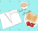 食べ物イラスト、カフェ風おしゃれにお描きします ふんわり雰囲気ある、水彩タッチで印象UPします! イメージ4