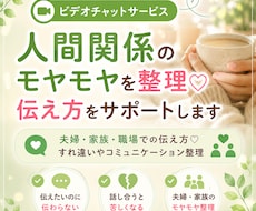 人間関係のモヤモヤを整理♡伝え方をサポートします 夫婦・家族・職場での伝え方♡すれ違いやコミュニケーション整理