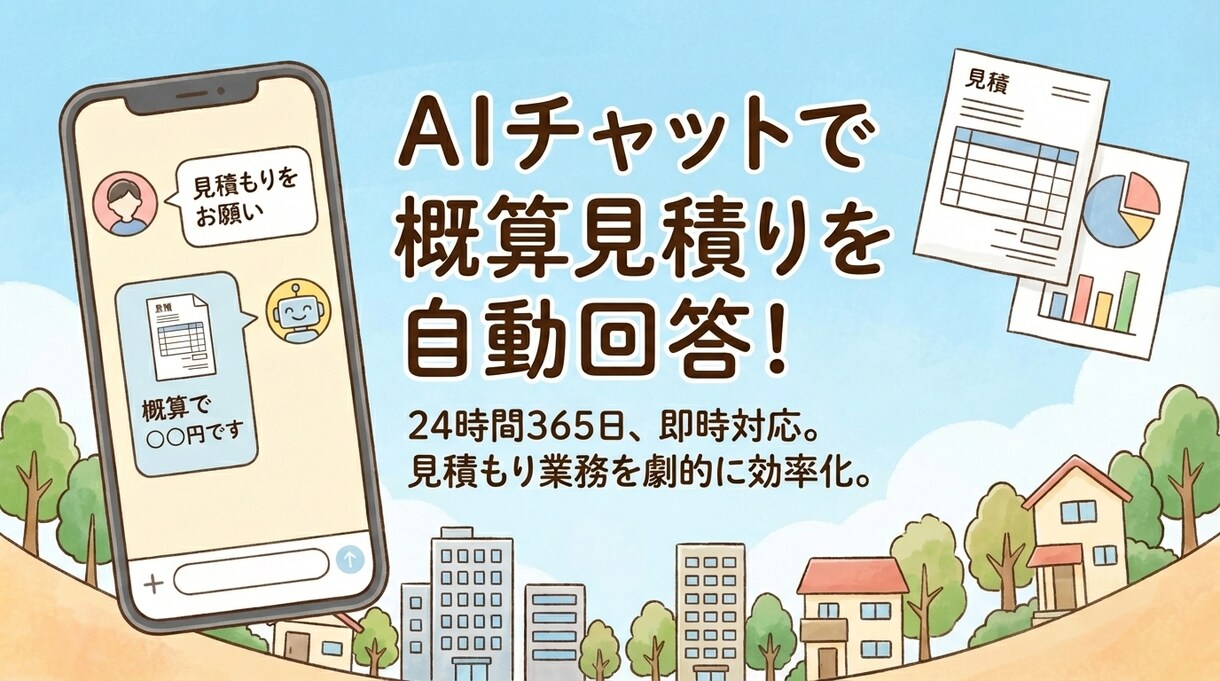 AIチャットボットによる見積りシステムを開発します 見積り作業を自動化。チャットで即概算取得。Webサイト設置可 イメージ1
