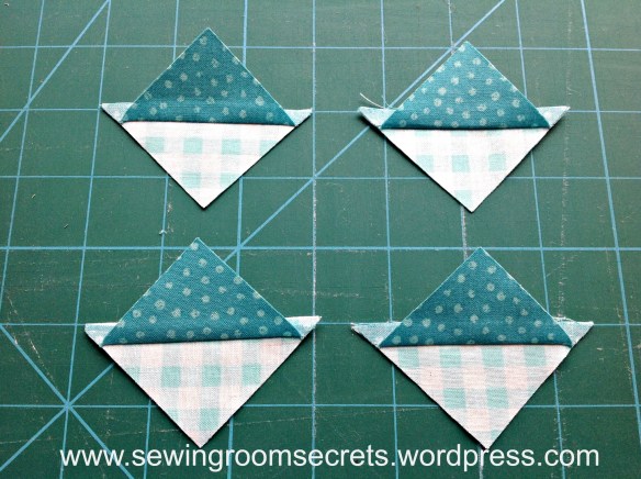 Press seams towards the dark fabric