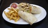 Grilled Chicken & Mozzarella Wrap With Fries