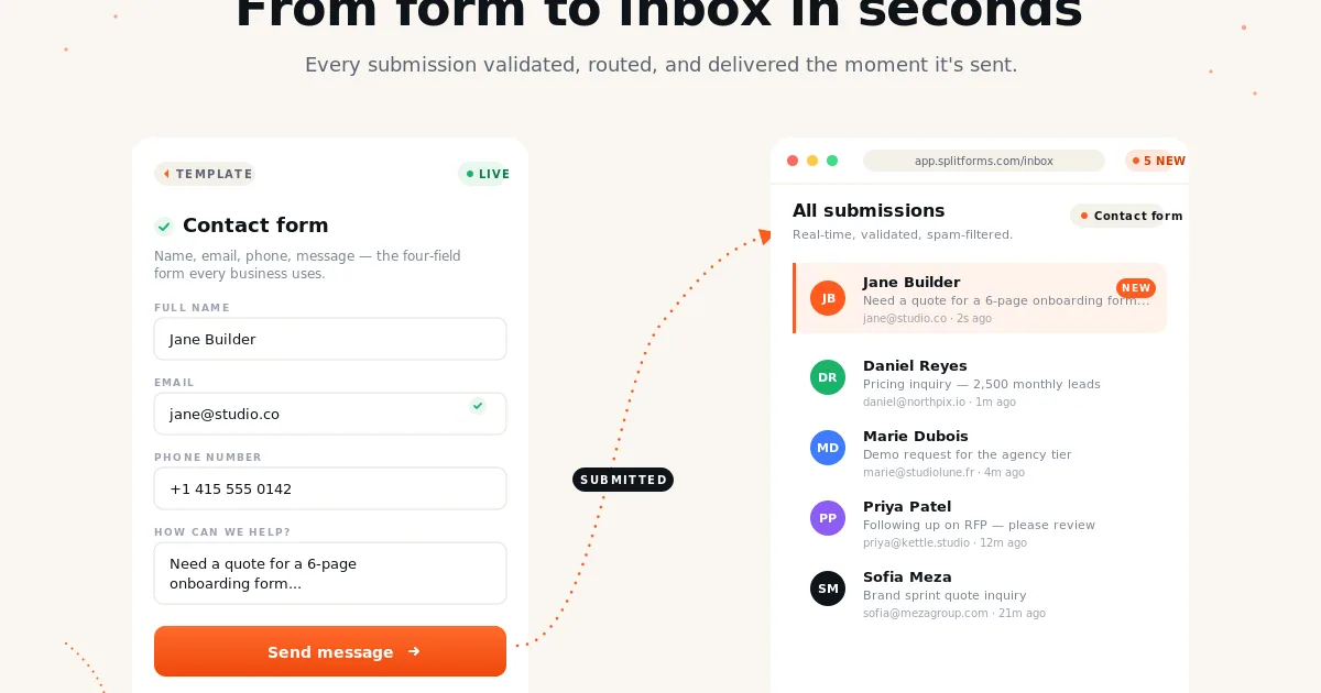 Split Forms screenshot