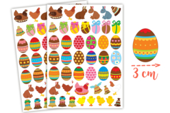 gommettes oeufs chocolat paques