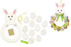 Kit couronne de Pâques lapin et œufs