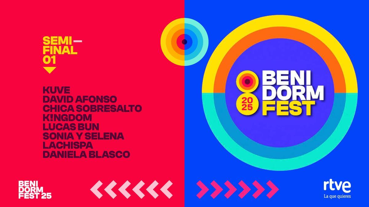 Benidorm Fest 2025: Guía de la primera semifinal en La 1 de RTVE