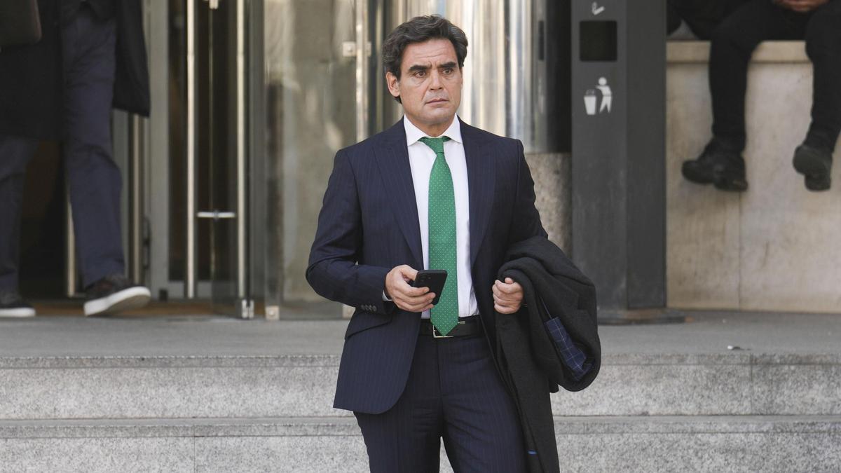 El directivo del Instituto de Empresa Juan José Güemes, a su salida de los juzgados de la Plaza de Castilla