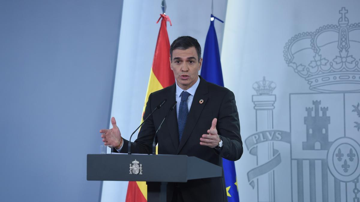 El presidente del Gobierno, Pedro Sánchez, este martes.