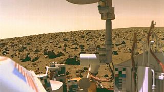 NASA'nın Viking 2 misyonu Mars yüzeyinde (Görsel kaynağı: NASA/JPL)