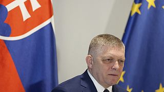 Slovakya Başbakanı Robert Fico, 9 Ocak 2024 tarihinde Brüksel'de Ukrayna'nın Rusya'nın Avrupa'ya gaz sevkiyatını durdurma kararını eleştirdi