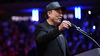 Elon Musk speaks before Republican presidential nominee former President Donald Trump at a campaign rally at Madison Square Garden, Sunday, Oct. 27, 2024, in New York.