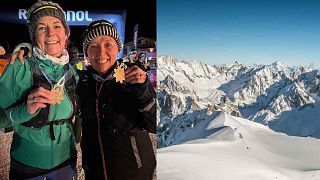 Absolvierung des Wintertrailings Trails des Gets Hiver
