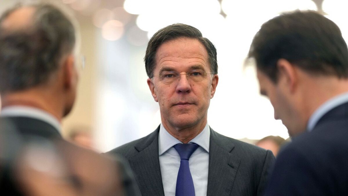 NATO Genel Sekreteri Mark Rutte İsviçre'nin Davos kasabasında düzenlenen Dünya Ekonomik Forumu'nun yıllık toplantısında, 23 Ocak 2025