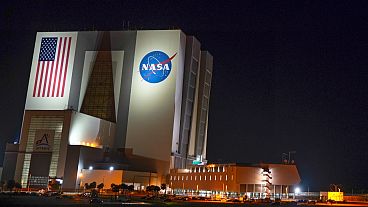 Edificio de Ensamblaje de Vehículos de la NASA en Cabo Cañaveral, Florida.