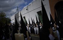 Penitentes de la Semana Santa española. 
