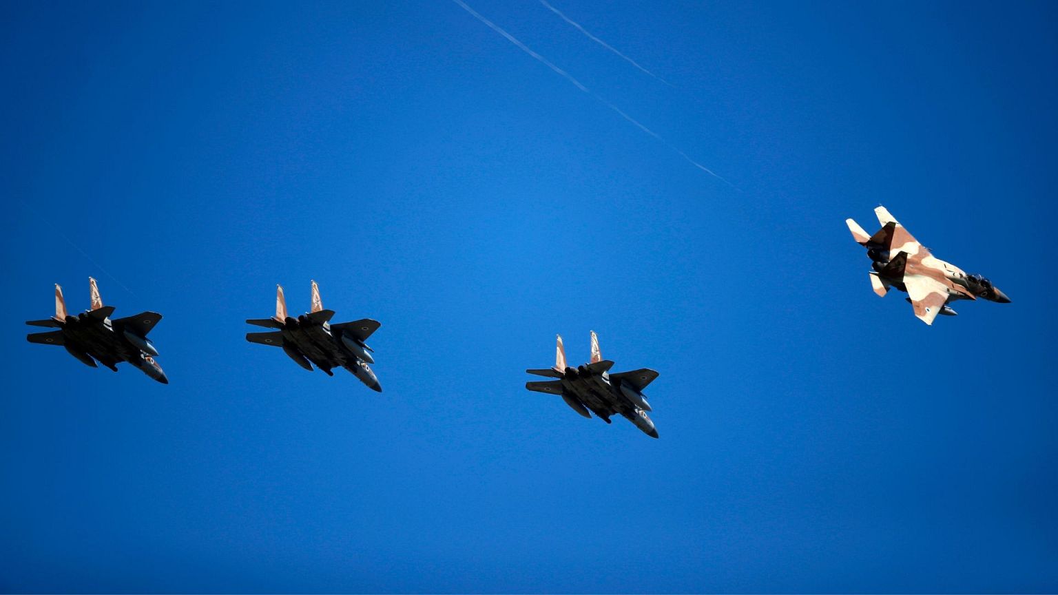 Aviones F-15 israelíes