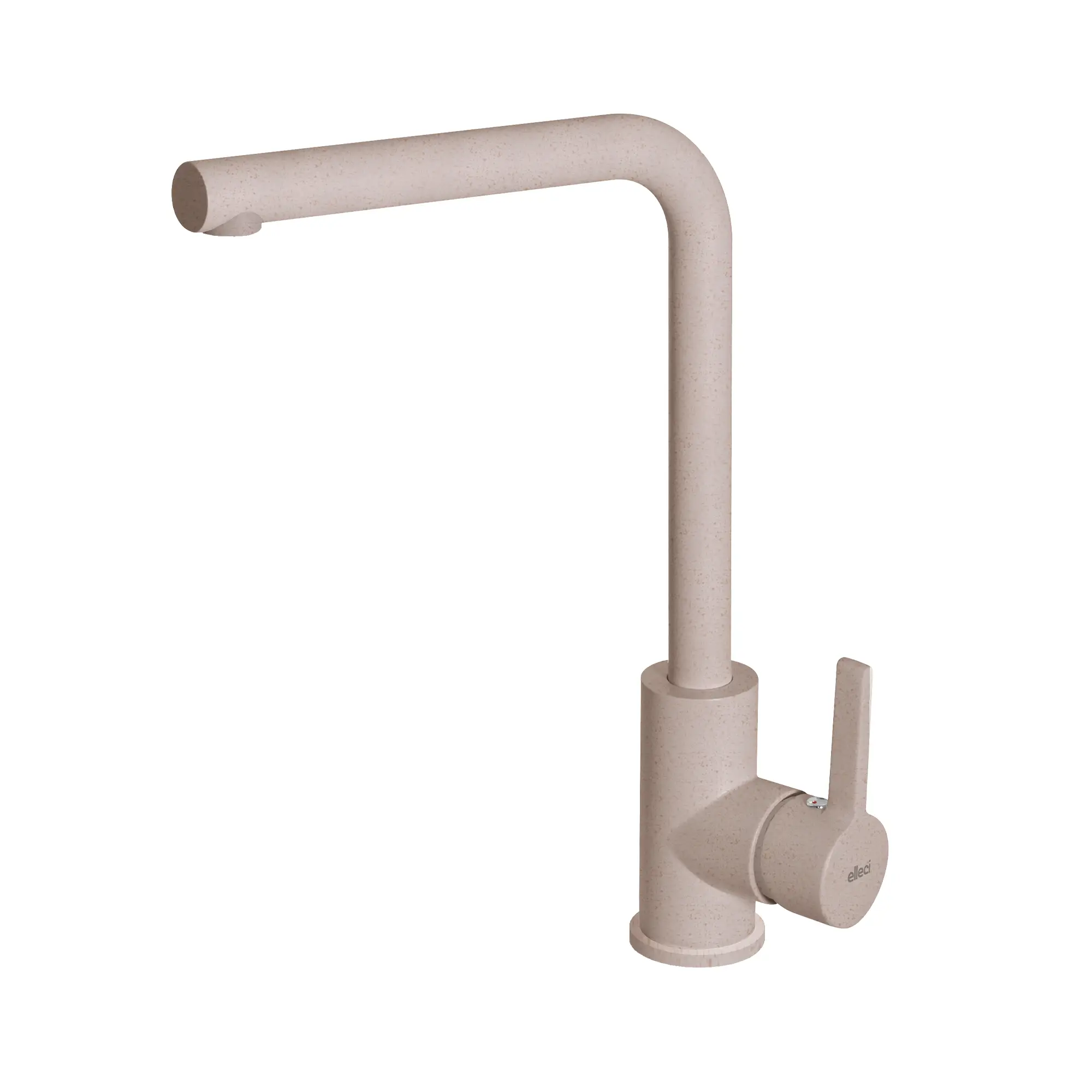 Elleci Miscelatore lavello cucina monocomando con canna girevole finitura granitek avena | Shell Elleci Miscelatore lavello cucina monocomando con canna girevole finitura granitek avena | Shell