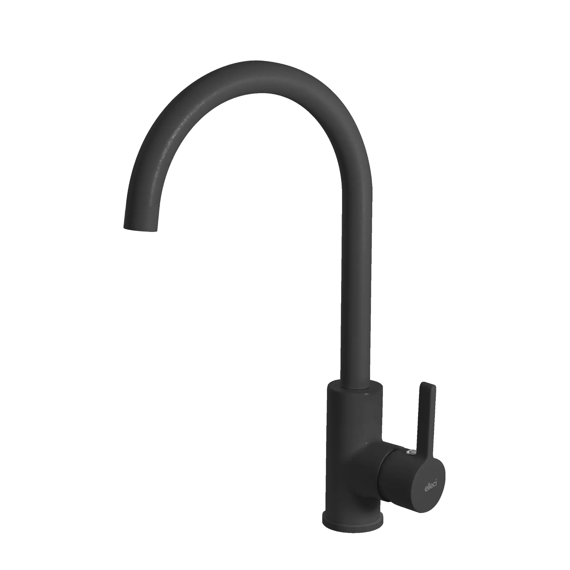 Elleci Miscelatore lavello cucina monocomando con canna girevole finitura granitek nera | Caddy Elleci Miscelatore lavello cucina monocomando con canna girevole finitura granitek nera | Caddy