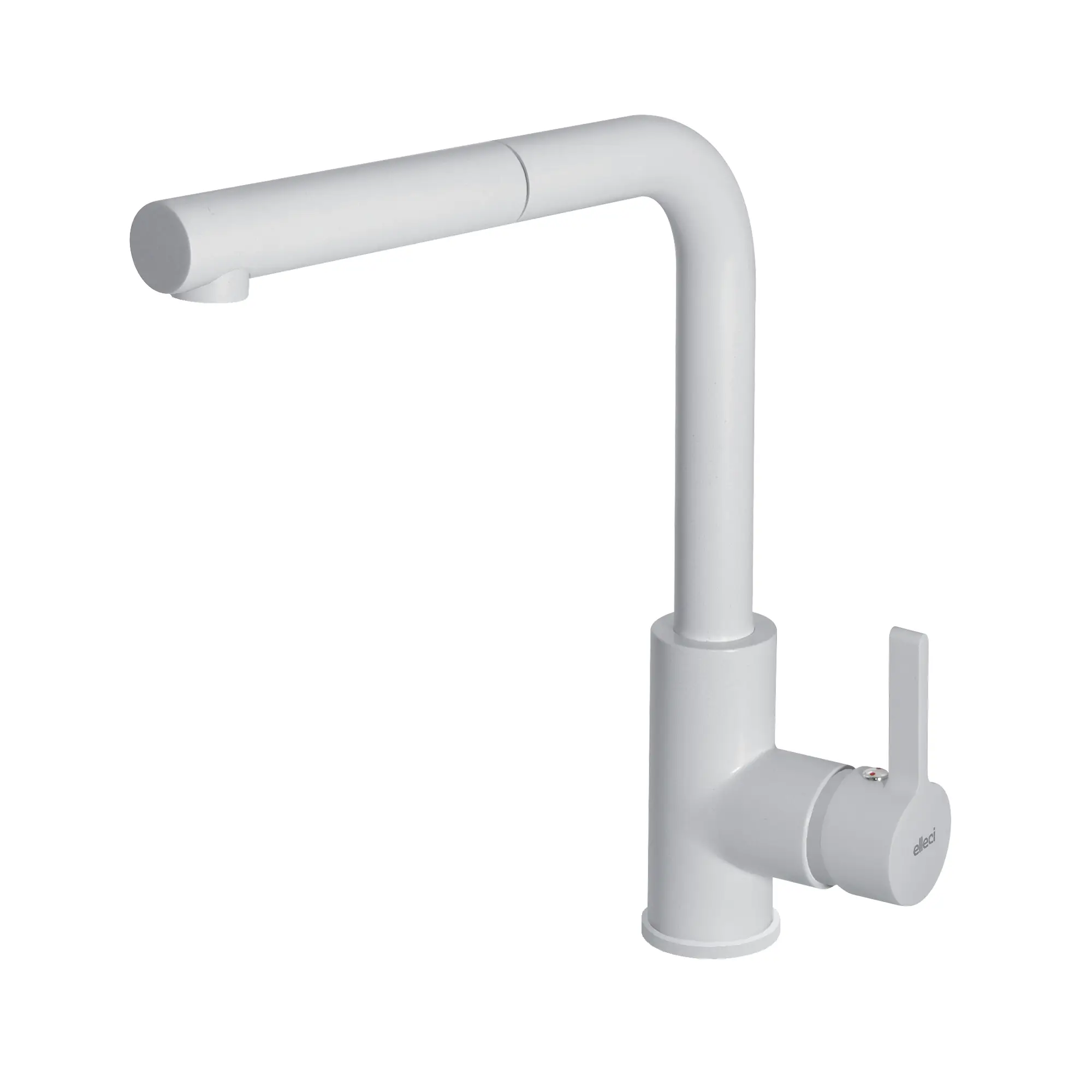 Elleci Miscelatore lavello cucina monocomando con canna girevole estraibile finitura granitek bianca | Shell plus Elleci Miscelatore lavello cucina monocomando con canna girevole estraibile finitura granitek bianca | Shell plus