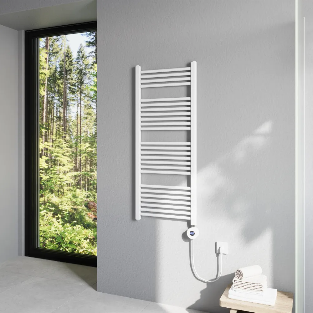 Termoarredo scaldasalviette elettrico 1200x500 bianco con termostato digitale | Antares Termoarredo scaldasalviette elettrico 1200x500 bianco con termostato digitale | Antares