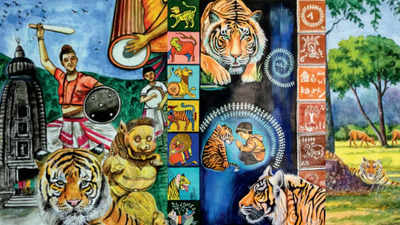 Inspiration for creativity and art through eye of the tiger