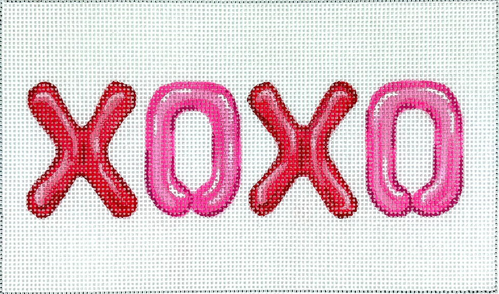 XOXO in balloon letters