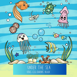 Under the Sea Colouring Book front cover