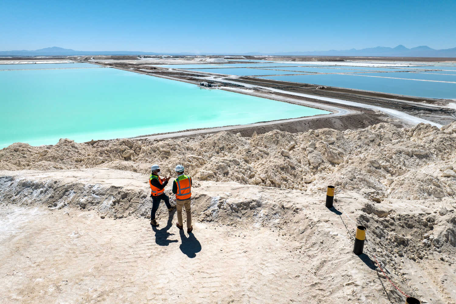 Much of the world’s lithium comes from a handful of countries, including Chile where brine containing the metal is placed in huge ponds to dry.