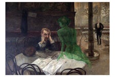 Nineteenth-century artists like Viktor Oliva immortalized the “green fairy” as both muse and addictive, jealous mistress.