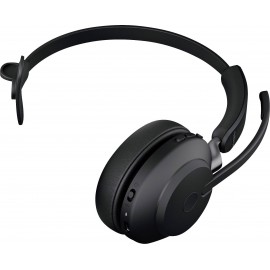 Jabra Evolve2 65 monaural On Ear headset Bluetooth® Mono Fekete Hangerő szabályozás, Elemtöltés kije 3. kép