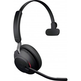 Jabra Evolve2 65 monaural On Ear headset Bluetooth® Mono Fekete Hangerő szabályozás, Elemtöltés kije 5. kép