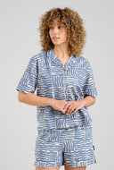 Blauwe blouse torup wave tiles
