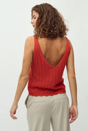 Rode gebreide top humita-m