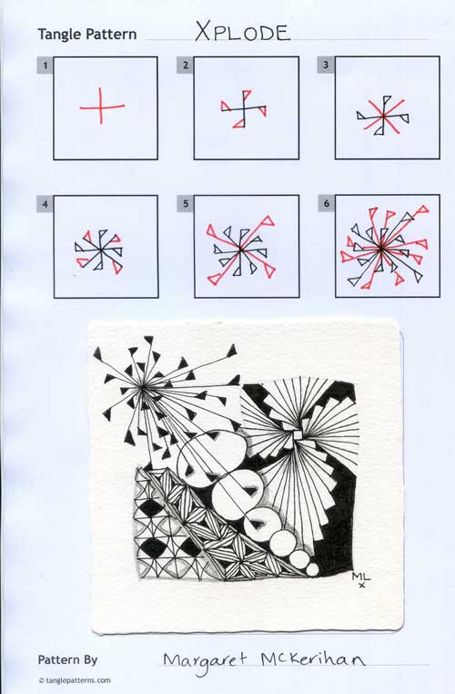 How to draw XPLODE by Margaret McKerihan