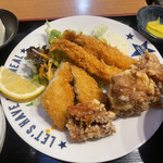 Shun no Sengyo to Private rooms Raku no Utage - 白身魚フライ、海老フライ、鶏のから揚げ