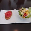 アッボンダーレ - ●パスタランチセット　1,400円
（お好きなパスタ、ブルスケッタ&サラダ、
　本日のデザート、ドリンク）
●えびトマトクリームパスタ
（生パスタフィットチーネor乾麺が選択出来る）
の前菜
