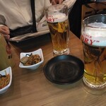 鳥道酒場 - スタート生ビール＠￥250