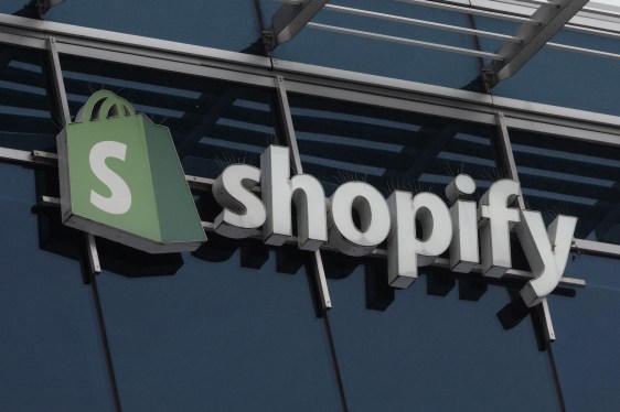 Signage on Shopify's former headquarters in Ottawa, Ontario, Canada.