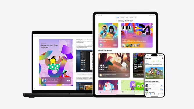 Apple App Store displayed on screens