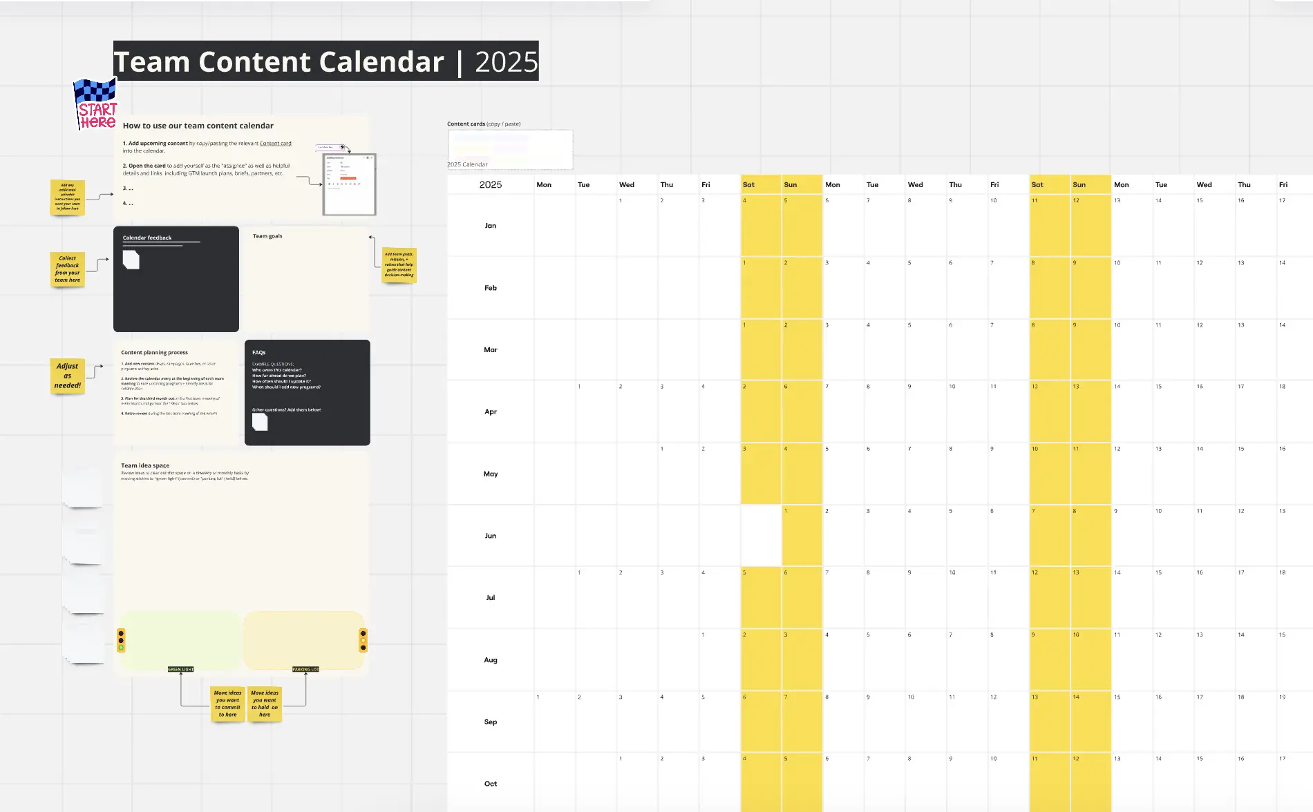 Template cover of 2025 Content Calendar