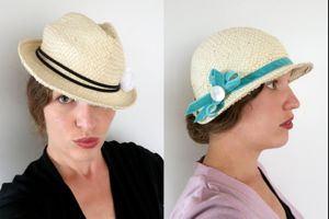 How to turn a modern straw fedora into a '20s style cloche thedreamstress.com