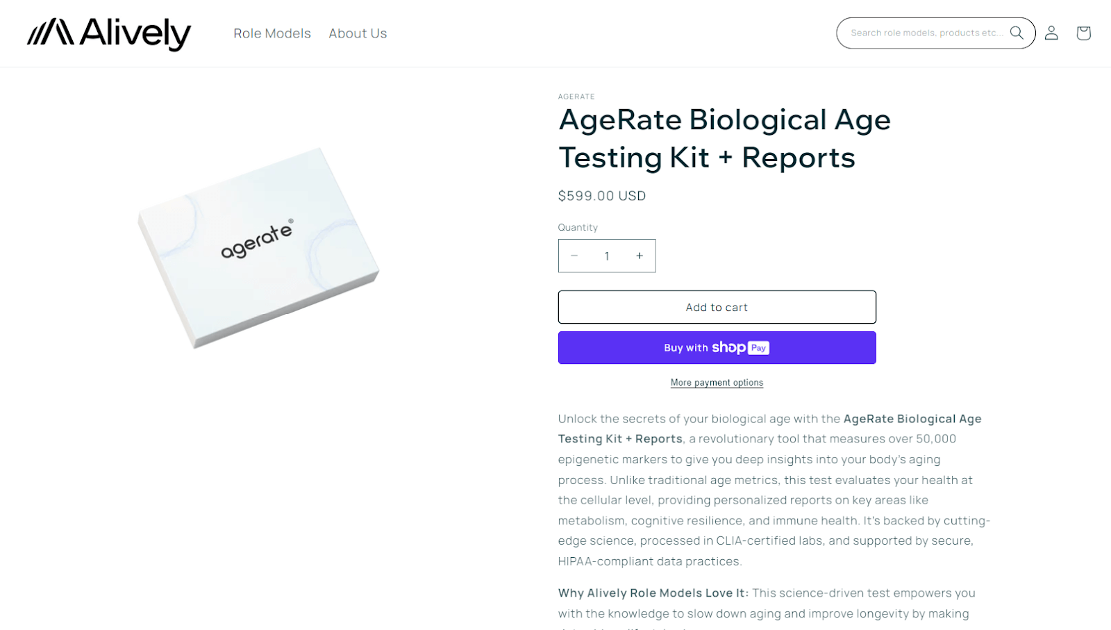 AgeRate’s kit on the Alively Marketplace