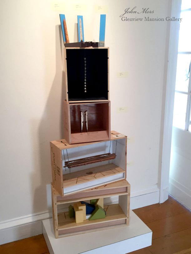 Stack of John Mors Sculptures. Loved the way Julie Farrell, the director placed these.