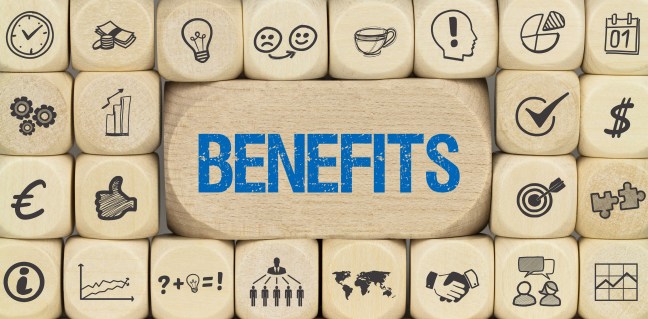 Benefits / Würfel mit Symbole