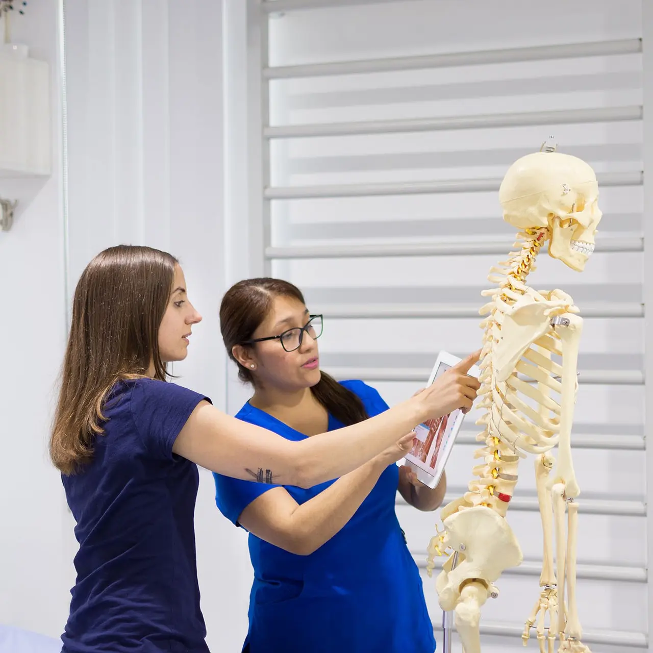 Foto de evaluación fisioterapéutica