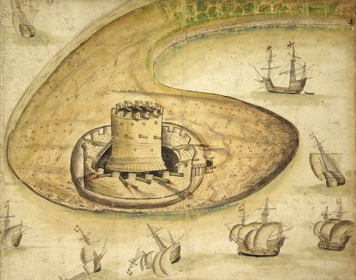 Calshot Castle, one of a number of forts Henry VIII had constructed for coastal defence.