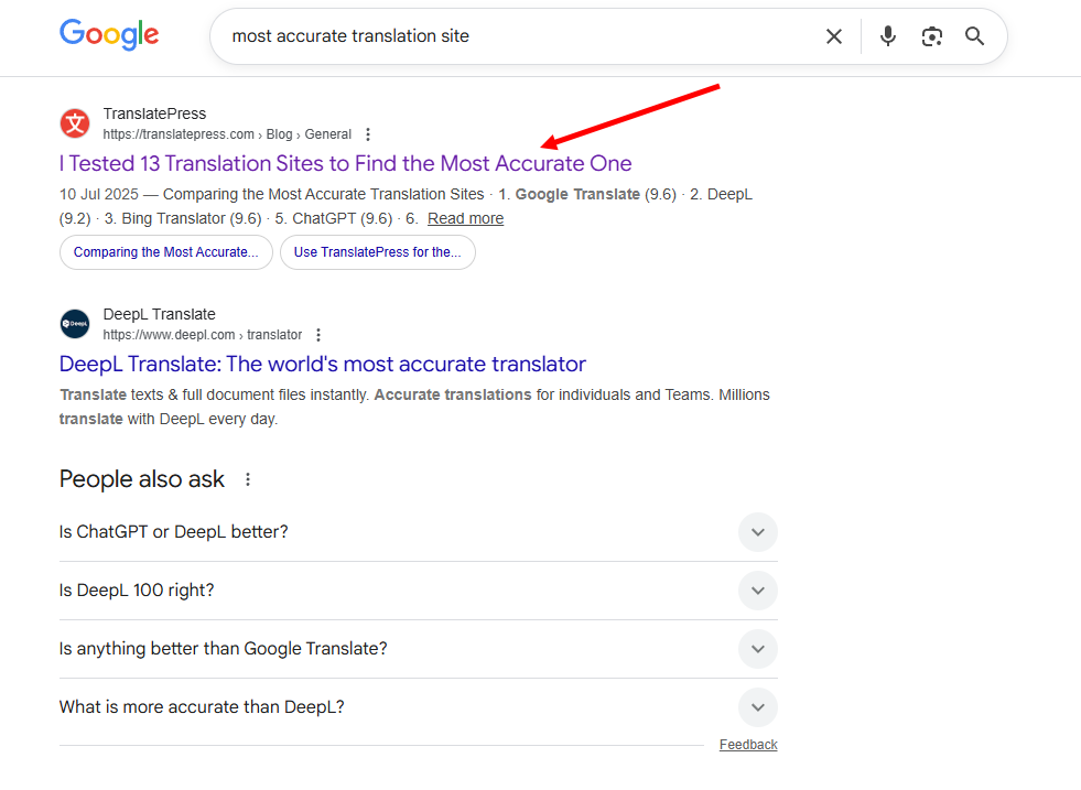 SEO title example