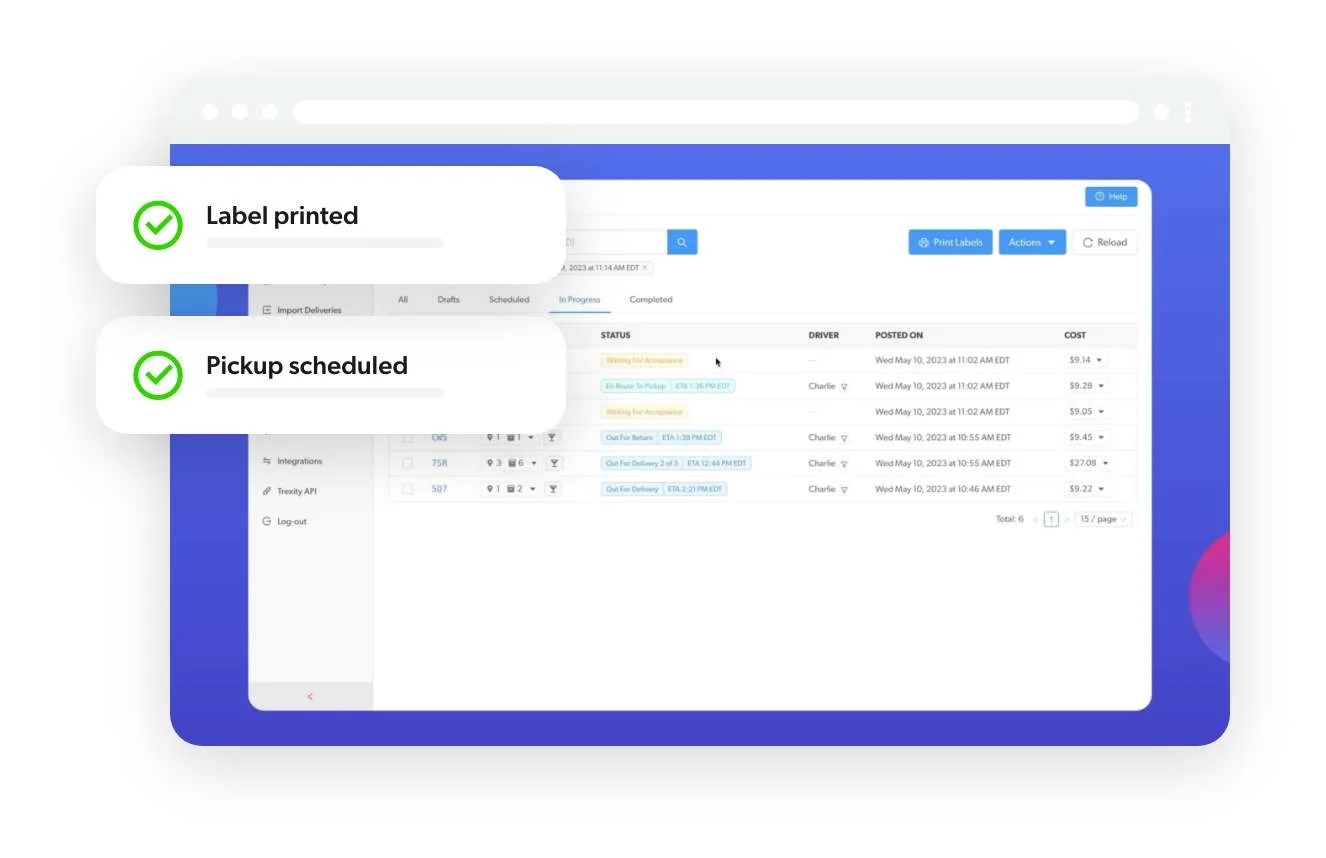 Trexity merchant portal sample