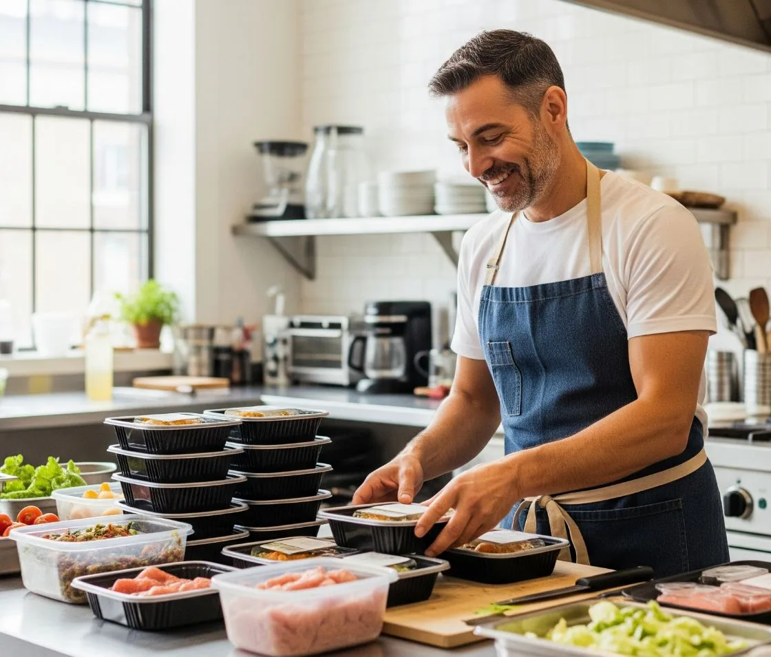person working in the meal prep industry